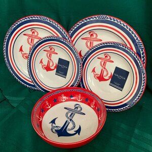 Nautica Home Nautical Theme 5 Piece Dinner Set